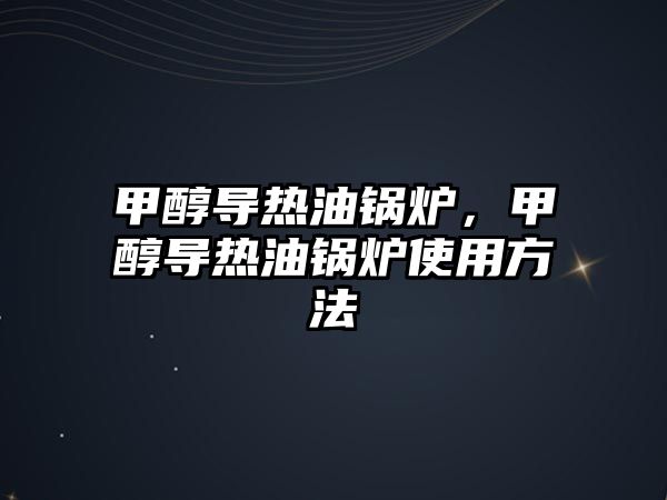 甲醇導熱油鍋爐，甲醇導熱油鍋爐使用方法