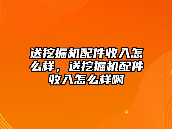 送挖掘機(jī)配件收入怎么樣，送挖掘機(jī)配件收入怎么樣啊