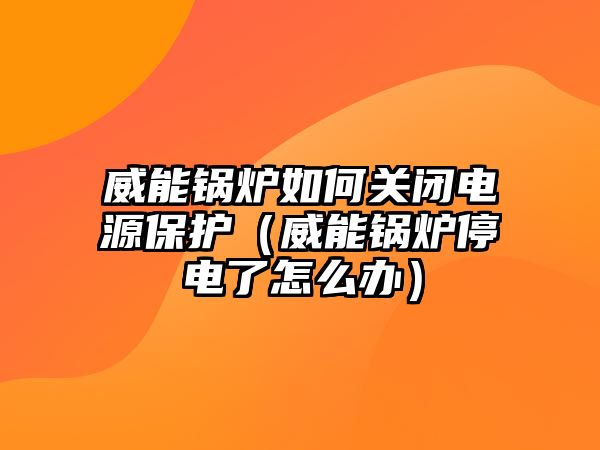 威能鍋爐如何關(guān)閉電源保護(hù)（威能鍋爐停電了怎么辦）