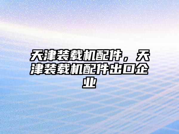 天津裝載機配件，天津裝載機配件出口企業(yè)