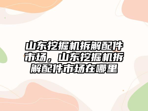 山東挖掘機拆解配件市場，山東挖掘機拆解配件市場在哪里