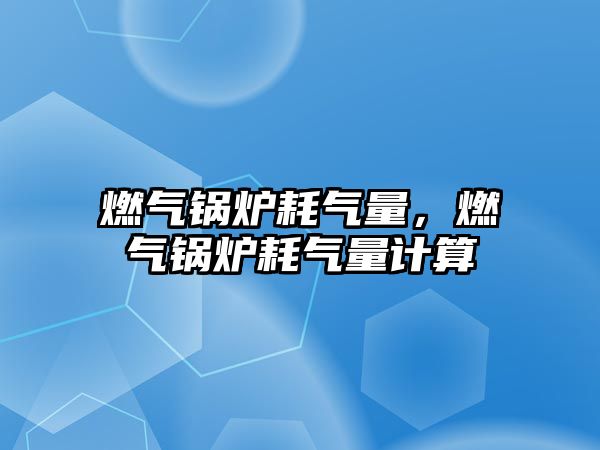 燃?xì)忮仩t耗氣量，燃?xì)忮仩t耗氣量計算