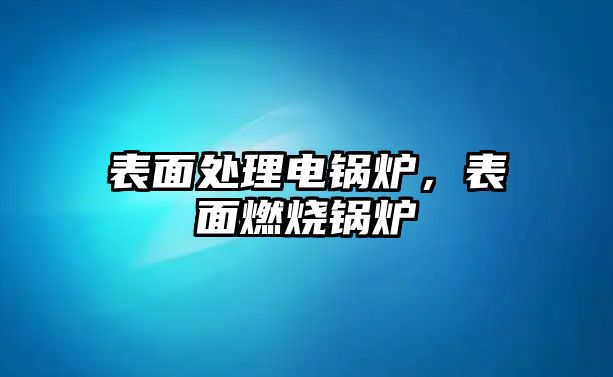 表面處理電鍋爐，表面燃燒鍋爐