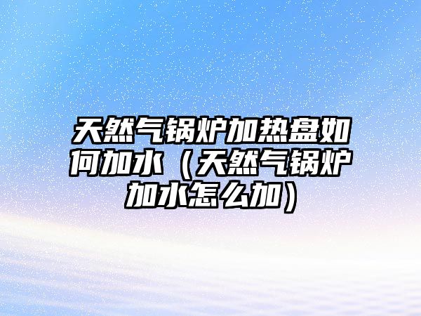 天然氣鍋爐加熱盤(pán)如何加水（天然氣鍋爐加水怎么加）