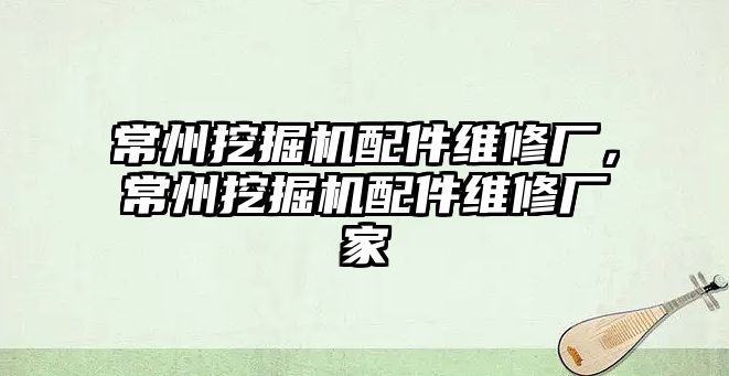 常州挖掘機配件維修廠，常州挖掘機配件維修廠家