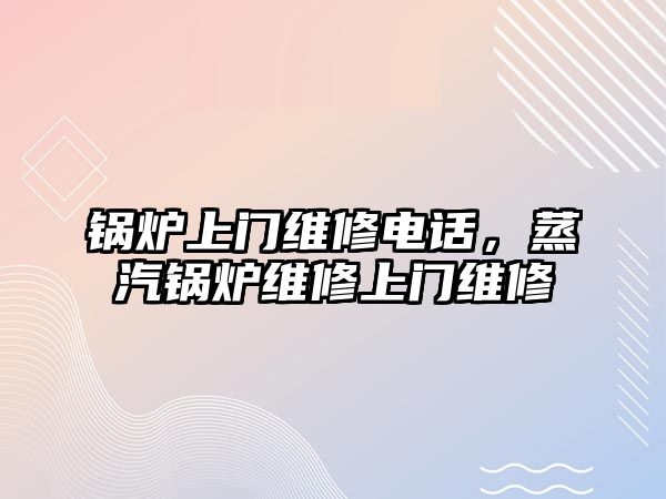 鍋爐上門維修電話，蒸汽鍋爐維修上門維修