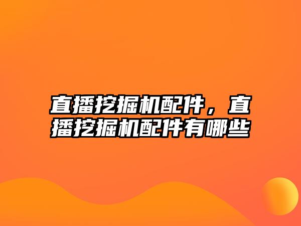 直播挖掘機配件，直播挖掘機配件有哪些