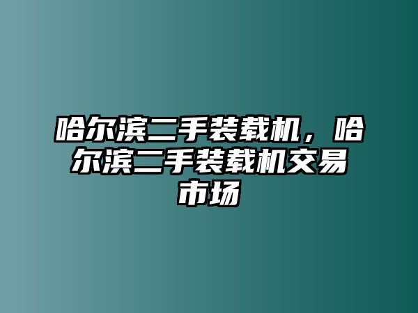 哈爾濱二手裝載機(jī)，哈爾濱二手裝載機(jī)交易市場