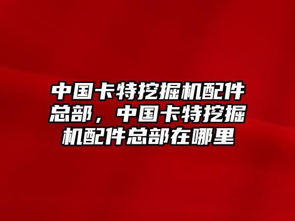 中國(guó)卡特挖掘機(jī)配件總部，中國(guó)卡特挖掘機(jī)配件總部在哪里