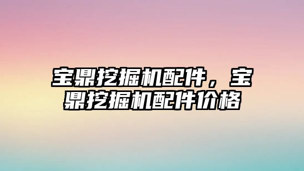 寶鼎挖掘機配件，寶鼎挖掘機配件價格