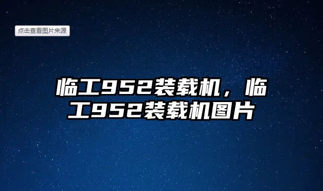 臨工952裝載機(jī)，臨工952裝載機(jī)圖片