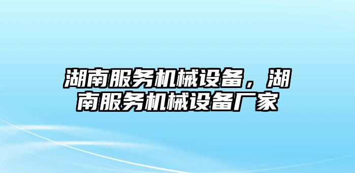 湖南服務(wù)機(jī)械設(shè)備，湖南服務(wù)機(jī)械設(shè)備廠家