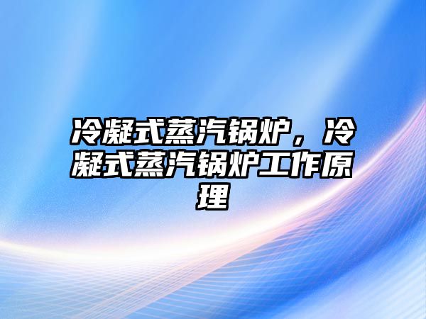 冷凝式蒸汽鍋爐，冷凝式蒸汽鍋爐工作原理