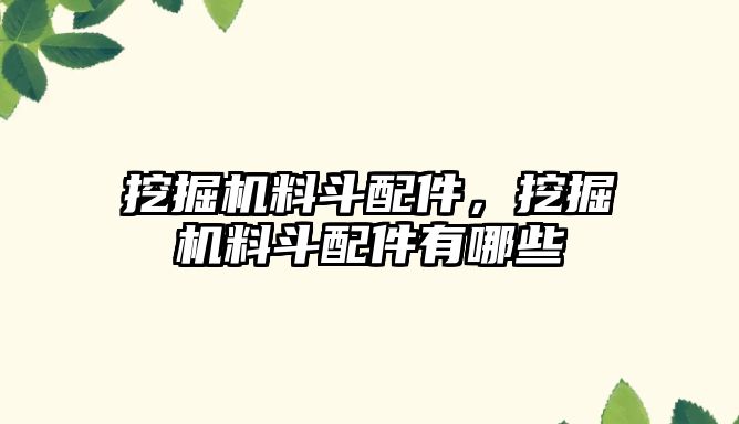 挖掘機料斗配件，挖掘機料斗配件有哪些