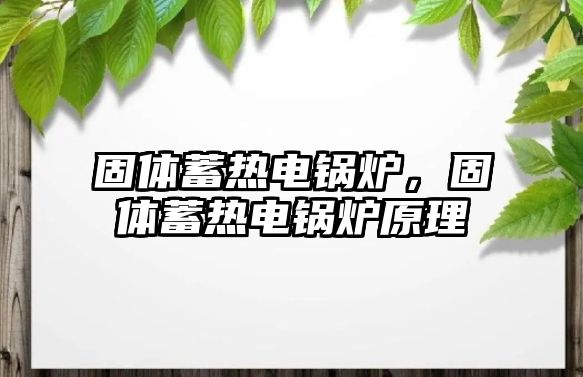 固體蓄熱電鍋爐，固體蓄熱電鍋爐原理