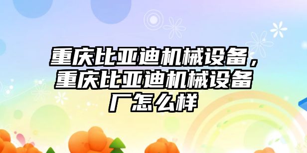 重慶比亞迪機械設備，重慶比亞迪機械設備廠怎么樣