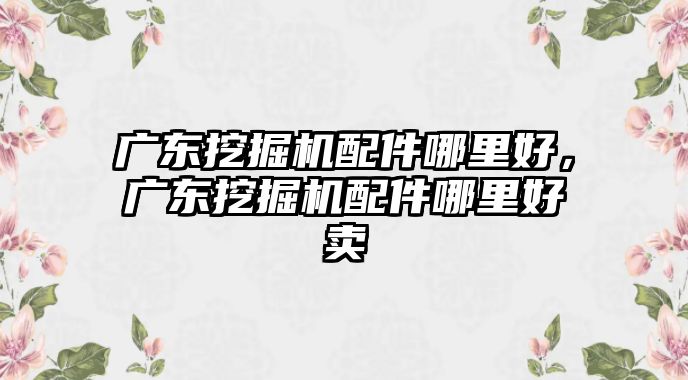 廣東挖掘機(jī)配件哪里好，廣東挖掘機(jī)配件哪里好賣