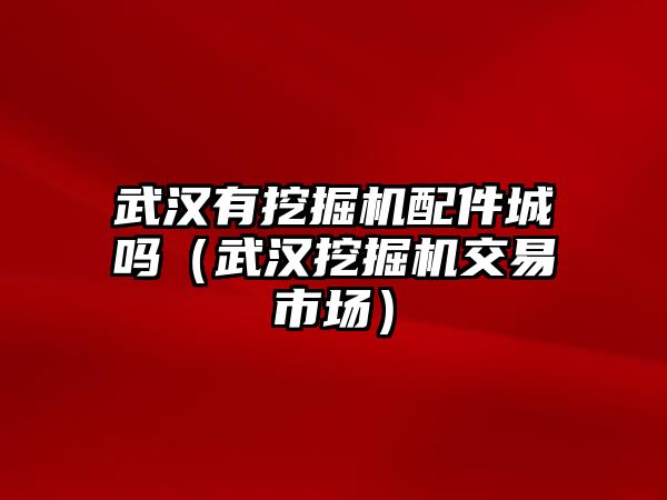 武漢有挖掘機配件城嗎（武漢挖掘機交易市場）