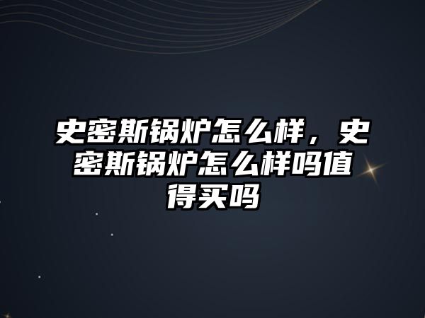 史密斯鍋爐怎么樣，史密斯鍋爐怎么樣嗎值得買嗎