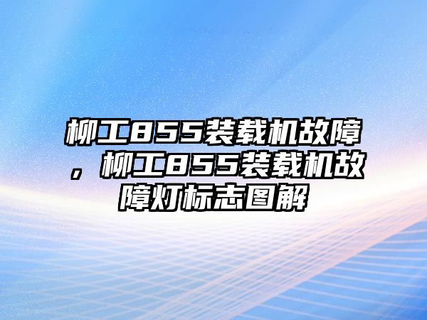 柳工855裝載機(jī)故障，柳工855裝載機(jī)故障燈標(biāo)志圖解