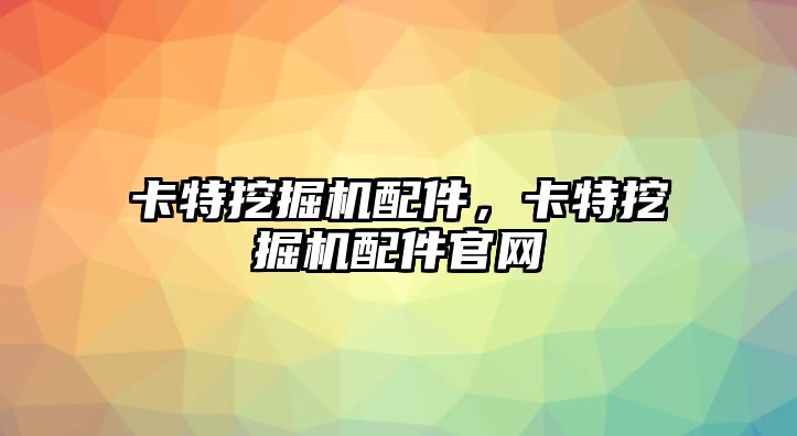 卡特挖掘機配件，卡特挖掘機配件官網(wǎng)