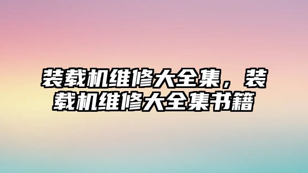 裝載機(jī)維修大全集，裝載機(jī)維修大全集書籍