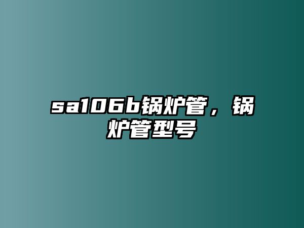 sa106b鍋爐管，鍋爐管型號