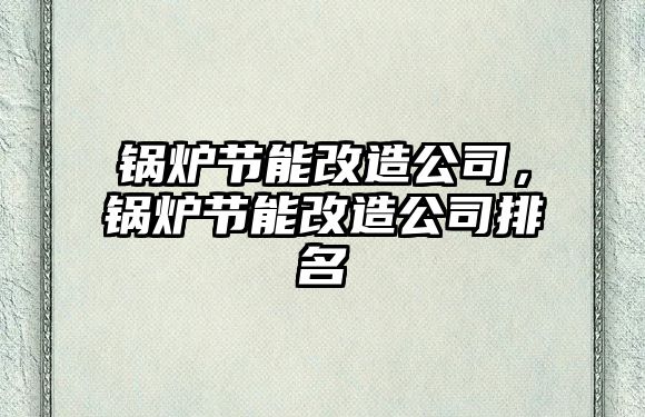 鍋爐節(jié)能改造公司，鍋爐節(jié)能改造公司排名