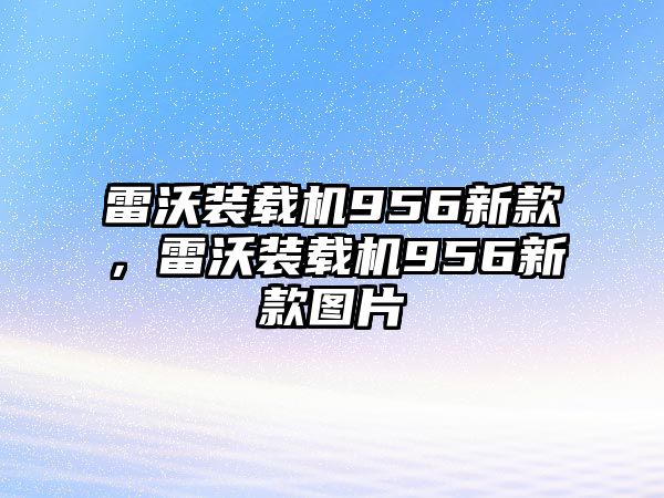 雷沃裝載機(jī)956新款，雷沃裝載機(jī)956新款圖片