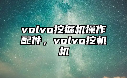 volvo挖掘機(jī)操作配件，volvo挖機(jī)機(jī)