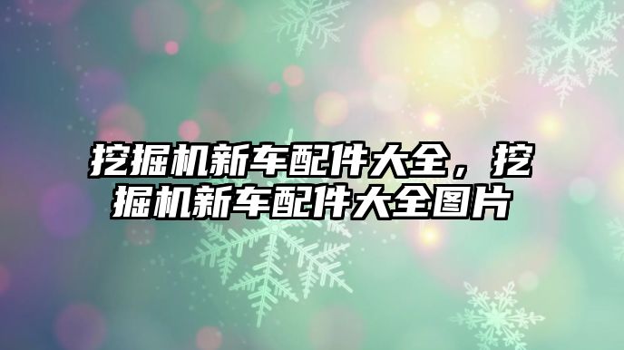 挖掘機新車配件大全，挖掘機新車配件大全圖片