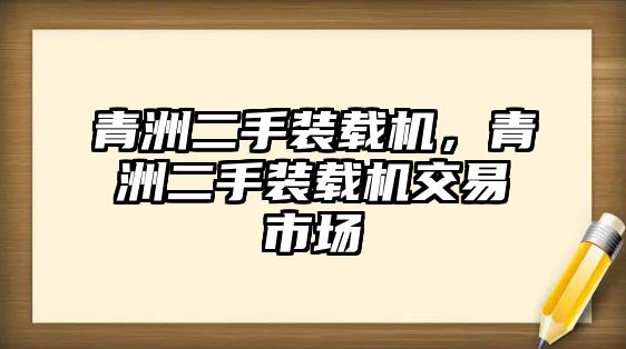 青洲二手裝載機(jī)，青洲二手裝載機(jī)交易市場