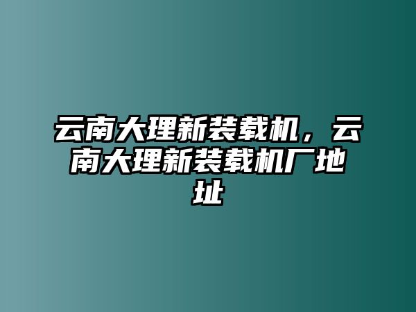 云南大理新裝載機(jī)，云南大理新裝載機(jī)廠地址