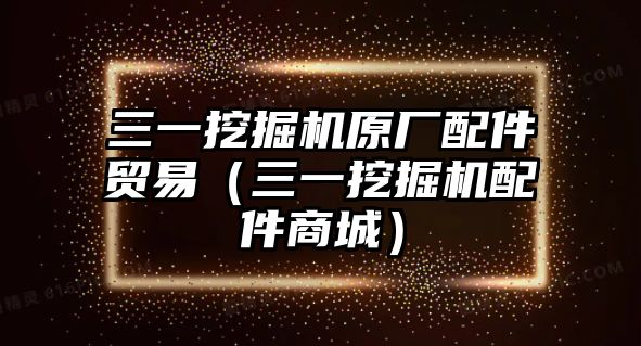 三一挖掘機(jī)原廠配件貿(mào)易（三一挖掘機(jī)配件商城）