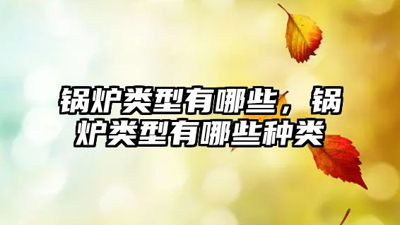 鍋爐類(lèi)型有哪些，鍋爐類(lèi)型有哪些種類(lèi)