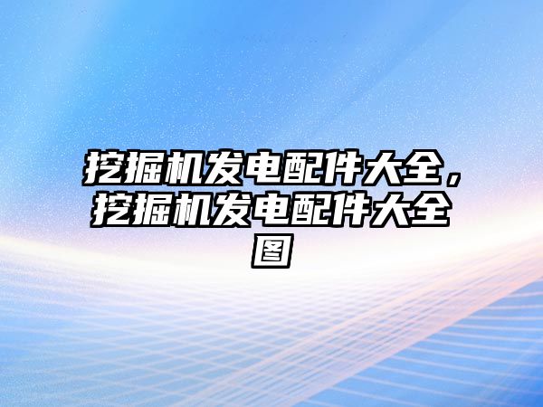 挖掘機發(fā)電配件大全，挖掘機發(fā)電配件大全圖