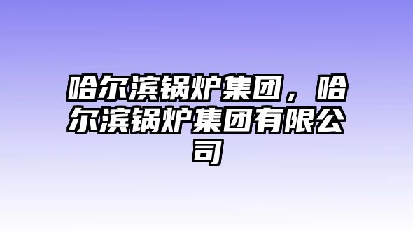 哈爾濱鍋爐集團，哈爾濱鍋爐集團有限公司