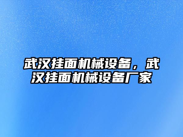 武漢掛面機械設(shè)備，武漢掛面機械設(shè)備廠家