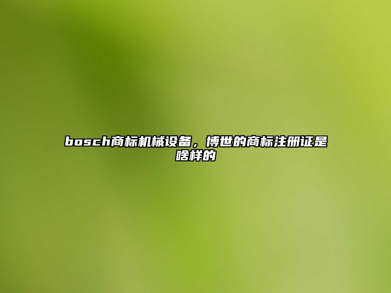 bosch商標機械設(shè)備，博世的商標注冊證是啥樣的