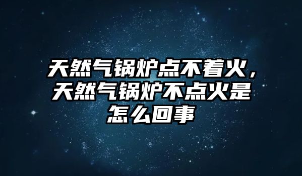 天然氣鍋爐點不著火，天然氣鍋爐不點火是怎么回事