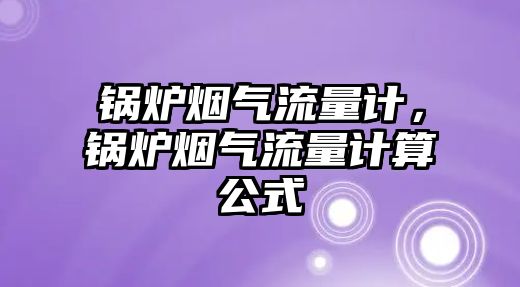 鍋爐煙氣流量計，鍋爐煙氣流量計算公式