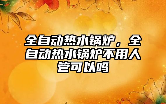 全自動熱水鍋爐，全自動熱水鍋爐不用人管可以嗎