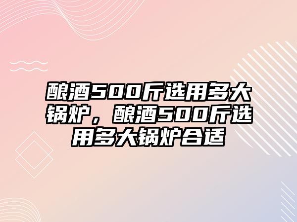 釀酒500斤選用多大鍋爐，釀酒500斤選用多大鍋爐合適