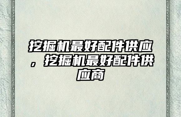 挖掘機最好配件供應(yīng)，挖掘機最好配件供應(yīng)商