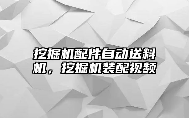 挖掘機(jī)配件自動送料機(jī)，挖掘機(jī)裝配視頻