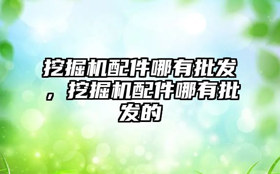 挖掘機配件哪有批發(fā)，挖掘機配件哪有批發(fā)的