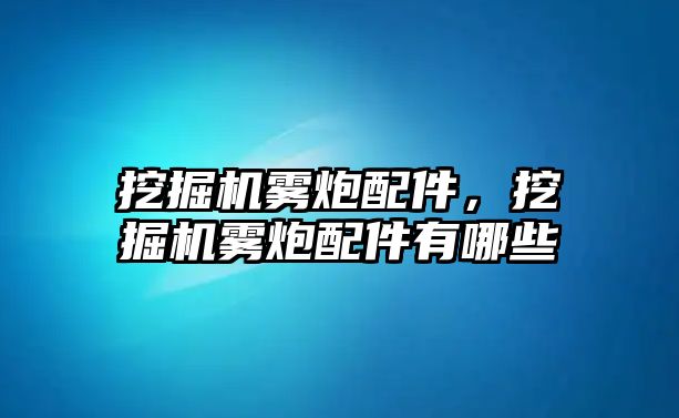 挖掘機(jī)霧炮配件，挖掘機(jī)霧炮配件有哪些