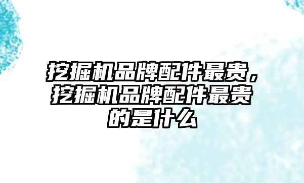 挖掘機品牌配件最貴，挖掘機品牌配件最貴的是什么