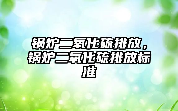 鍋爐二氧化硫排放，鍋爐二氧化硫排放標(biāo)準(zhǔn)