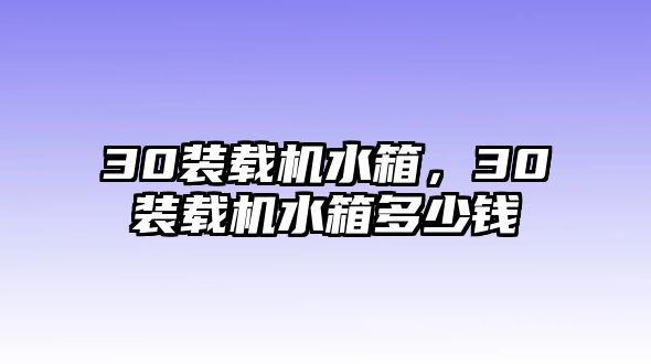 30裝載機(jī)水箱，30裝載機(jī)水箱多少錢